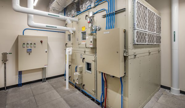 View inside the mechanical room at 1201 Cass