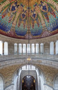 View of the rotunda inside the Nebraska State Capitol building