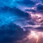 Lightning during a thunderstorm