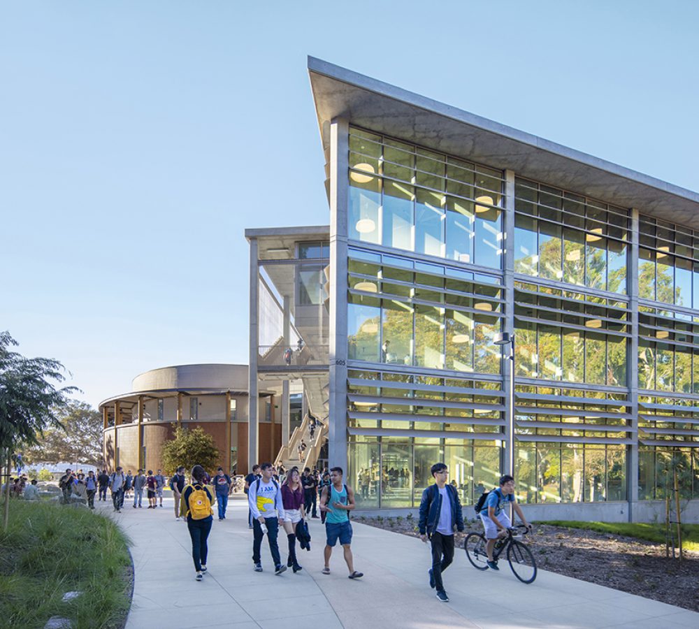 Exterior view of the UCI Anteater Learning Pavilion