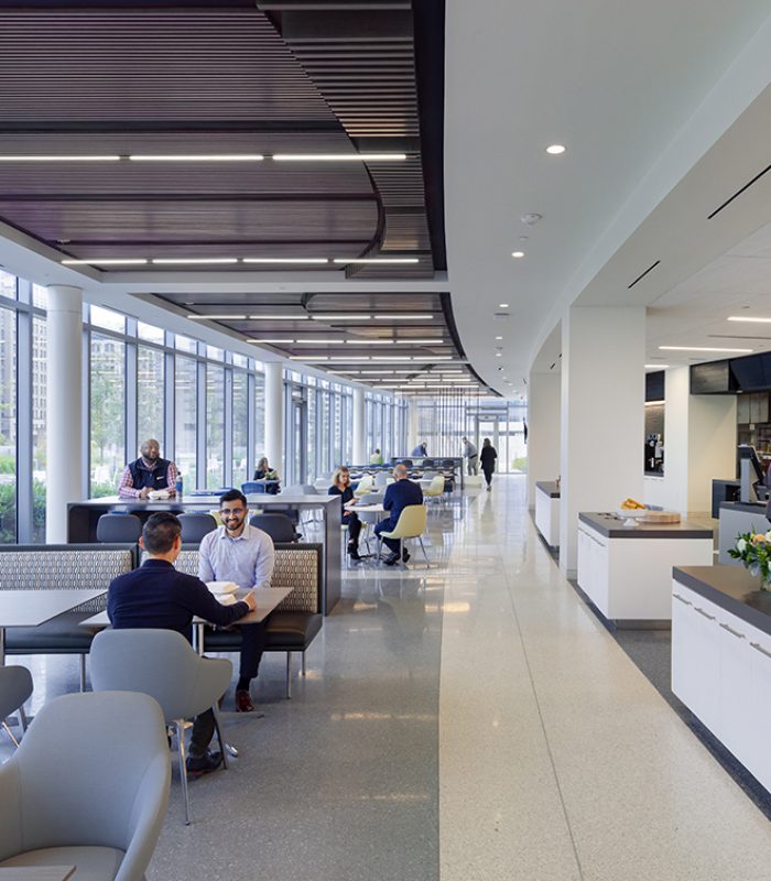 Interior view of the 600 Canal Place dining area