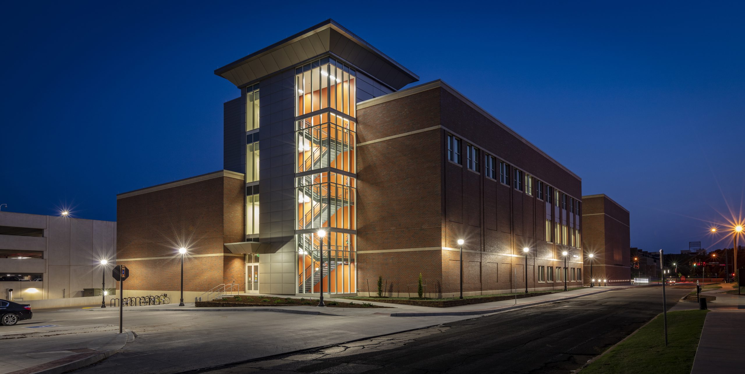 Exterior view of the Michael and Ann Greenwood School of Music at Oklahoma State University