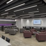 Interior shot of TouchNet Information Systems' kitchenette and lounge area