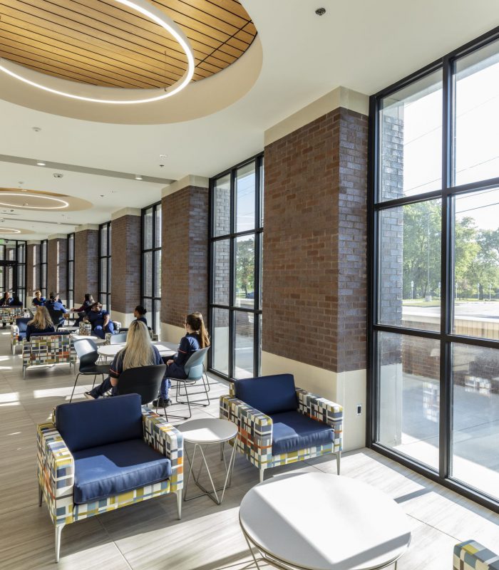 Interior image of Langston University's Tulsa Campus Allied Health Complex