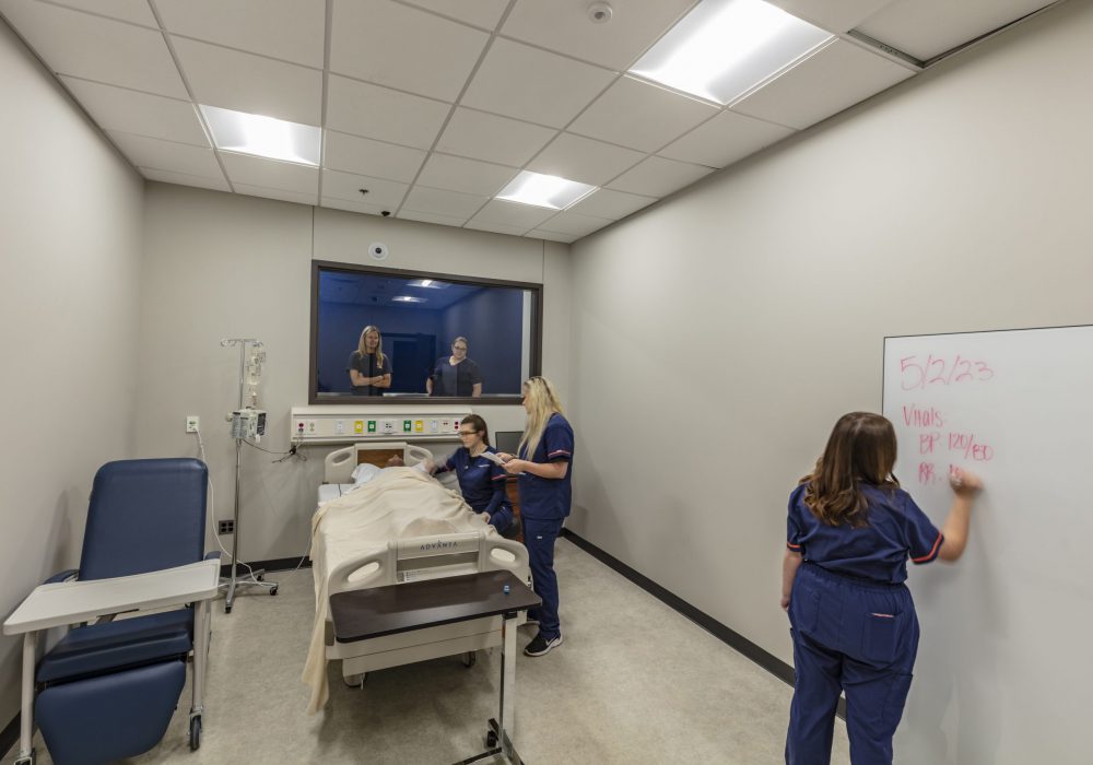 Interior image of Langston University's Tulsa Campus Allied Health Complex