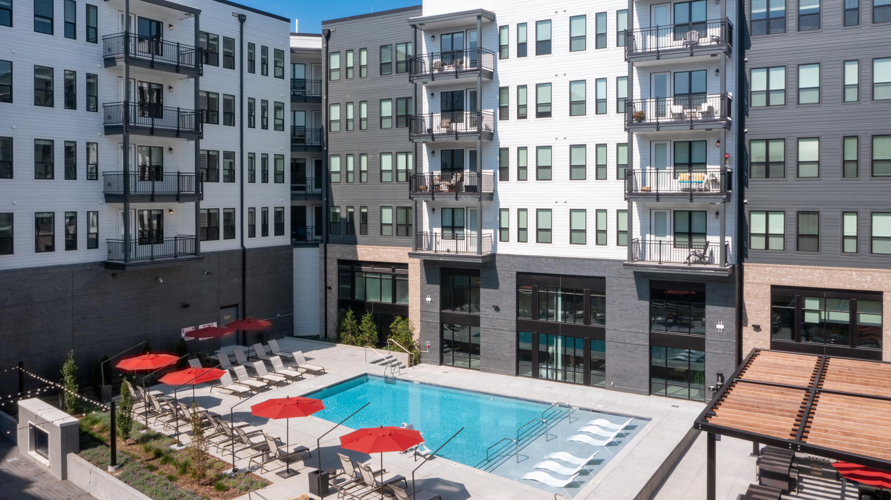 Resort-style pool at the Brickline