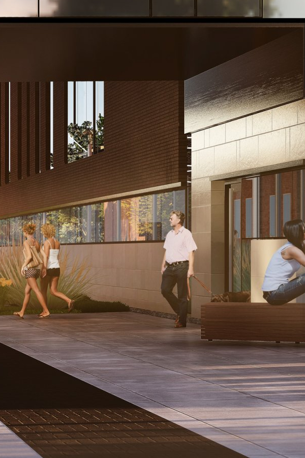 UNL College of Engineering Exterior Rendering Closeup 3